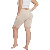 WIPLORE Plus Size Slip Shorts for Women Soft Modal Short Leggings Lace Shorts Under Dresses Mid Thigh Leggings Pants