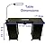 LCL Beauty Black Steel Vented Double Storage Manicure Nail Table Desk Salon Spa Equipment