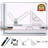 Frylr Metric A3 Drawing Board Drafting Table with Parallel Motion and Angle Metric Measuring System (20.2"18.8"1.6", Grey)