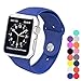 XIYA Soft Silicone Replacement Sport Band for Apple Watch for 2 Lengths, Royal Blue,38mm