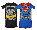 Batman V Superman Little Boys Big Boys 4pc Cotton Pajama Short Set