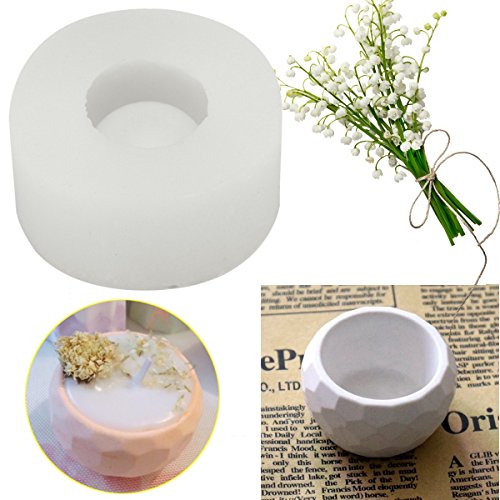 HAPYLY 3D Handmade Silicone Candle Soap Bottle Mold Succulent Planter Flower Pot Silicone Mold DIY Ashtray Candle Holder Mould - Thumbnail 6
