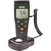 Extech LT45 Color LED Light Meter, Lux and Foot Candle, 400000 Lux | White and color LED (R/Y/G/B/purple), to 400000 lux, stores 99, coiled cable to 1.5m, 9V, hard case