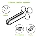 Marinade Meat Injector Kit with 2-Oz Stainless Steel Seasoning Injector + 3 Marinade Needles + 5 Extra O-rings - Flavor Injector Cooking Food Syringe Set for BBQ Turkey Poultry by CaCaCook