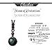 OK-STORE Natural Black Obsidian Rainbow Eyes Stone Necklace Pendant, 16mm Obsidian Bead with Woven Cotton Cord, Talisman Dedication of Wellness and Wealth