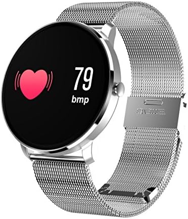 Sport Fitness Tracker Activity Tracker with Heart Rate Monitor Smart Watch Sleep Monitor for Women Men Kids/Silver