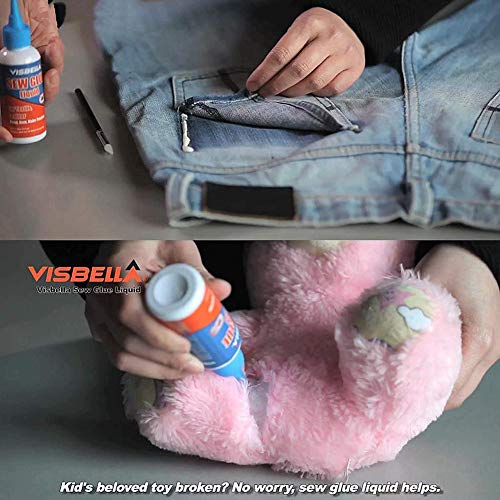 S WIDEN ELECTRIC Sew Glue Liquid Fabric Quick Bonding Glue Liquid Reinforcing Adhesive Speedy Fix Pen Repair Gel for Clothes Denim Leather Fabric - Thumbnail 2