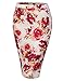 JJ Perfection Women's Stretchy Elastic Waist Band Midi Pencil Skirt