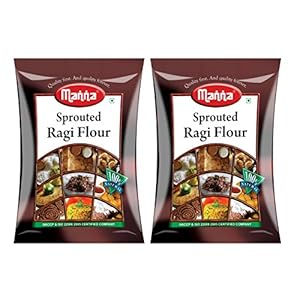 Manna Sprouted Ragi Flour (500g) – Pack of 2