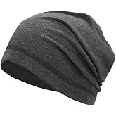 SRLLBBY Summer Lightweight Cotton Beanie, Breathable Thin Sleep Hats, Skull Caps for Running Cycling Hiking Fishing