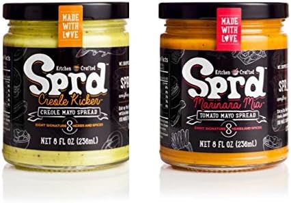 Kitchen Crafted Sprd 100% Natural Non-GMO Marinara Mia Tomato & Creole Kicker Mayo Spread, Gluten Free, 8 oz, Pack of 2