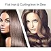 Hair Straightener, THZY Flat Iron Hair Straightening Titanium Ceramic Heater & Adjustable Temperature, Digital LCD Display, 1 Hour Auto Shutoff, Dual Voltage for Travel (Black)
