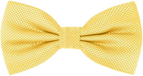 LOVTIE Tuxedo Formal Pre-Tied Satin Bow Tie,Solid Color,Adjustable Length