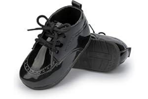 Miamooi Infant Baby Boys Girls Loafers Classic PU Leather Wedding Dress Shoes Toddler Brogue Formal Flat Lazy Crib Oxford First Walking Christening Shoe