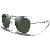 MERRY'S Classic Square Aviator Military Polarized Sunglasses for Men or Women S8636