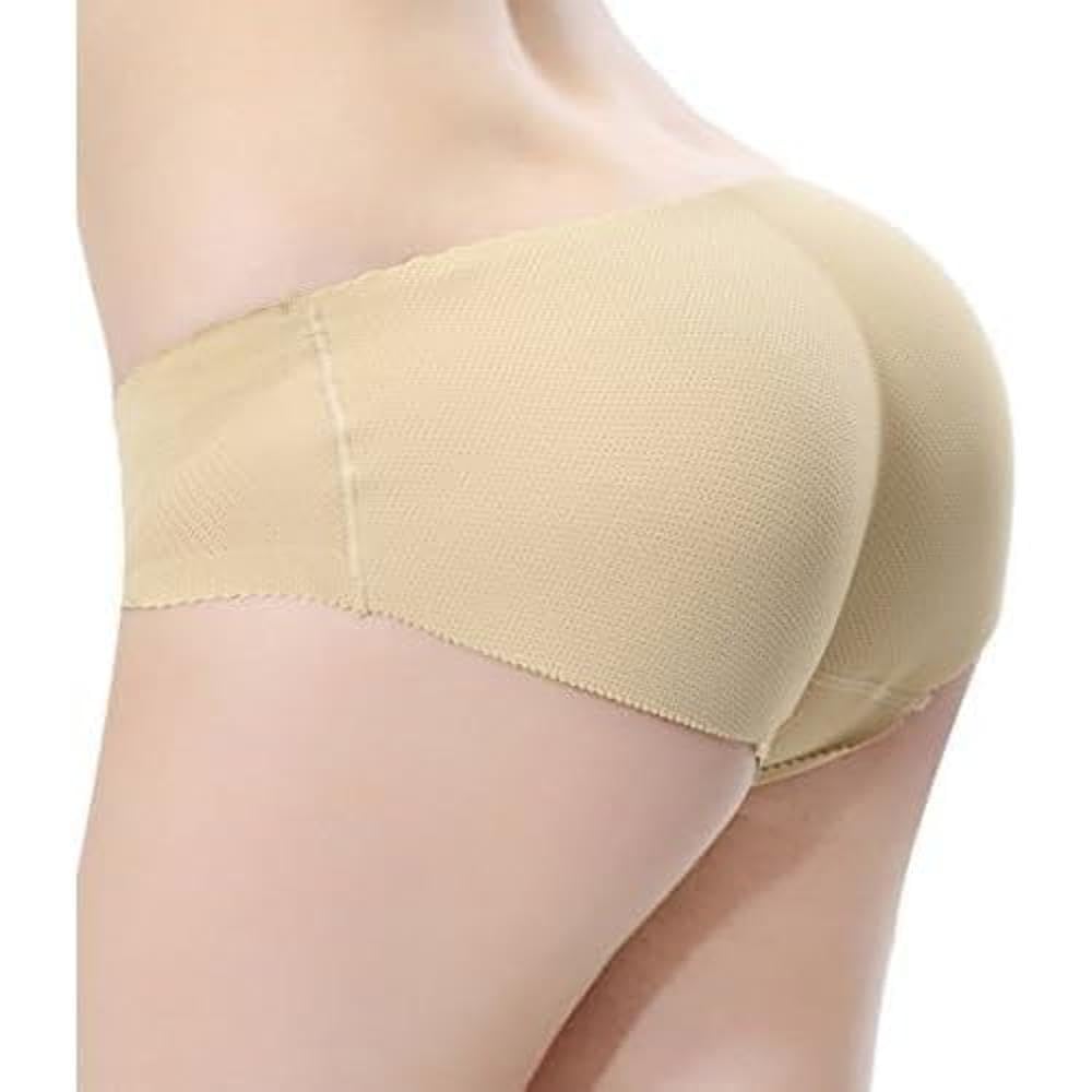 Photo 1 of Everbellus Women's Padded Seamless Butt Hip Enhancer Panties Boy Shorts Beige XL