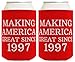 Republican Gifts for 21st Birthday Making America Great Since 1997 21st Birthday Gag Gifts for Republican Party 2 Pack Can Coolie Drink Coolers Coolies Red