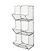MyGift 3-Tier Gray Metal Wire Wall Mounted Kitchen Produce Fruits Bin Rack, Bathroom Towel Storage Baskets