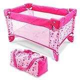 Baby Doll Bed Playpen Furniture Playset for Dolls