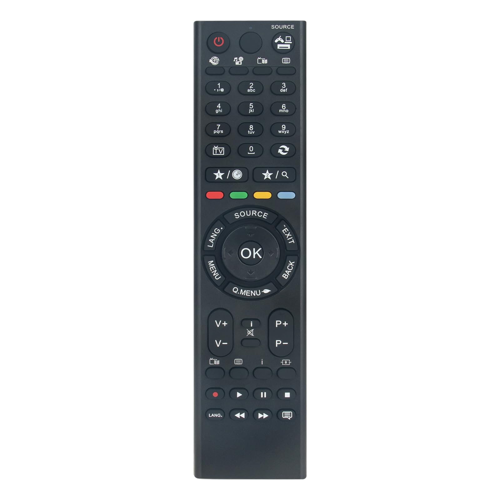 AULCMEET RC4900 sub RC4800 Replacement Remote Control Compatible with Telefunken 4K OLED Smart TV TFL325070B / TFL32HD3801B LT-22HD7WU, LT-32HA4WU, LT-40HG48E, LT-50HA6WU, LT28HD48U, LT32HG52U
