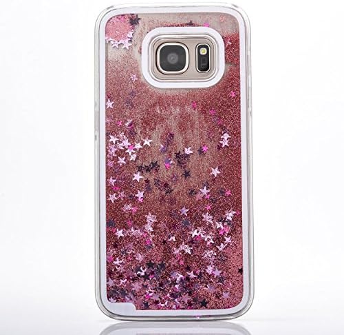 Gloriphy Liquid Glitter Bling Stars Floating Hard Back case Cover for Samsung Galaxy s7 - Pink