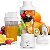 Personal Blender Wireless 24oz Cordless Mini 360 Watt Portable Blender-for Smoothies Freshly Squeezed Juices 6000mAh Self Cleaning and BPA Free Portable Juicer with 6 Sharp Blade Pearl White