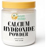 Herbs Botanica Calcium Hydroxide Powder, Food Grade, 8 oz | Fine lime powder for pickling, limewater, nixtamalization, culinary, and DIY use.