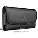 Leather Carrying Protective Case Holster Belt Clip and Loops for ZTE Axon M Devices - (Pouch Dimension: 6.20 x 3.20 x 0.60 inch)