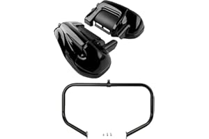 XFMT Lower Vented Leg Fairing Glove Box & Engine Guard Highway Crash Bar For Harley Touring Road King Street Glide Road Glide