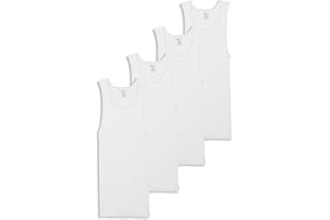 Jockey Men's Undershirt 100% Cotton A-Shirt Tank - 4 Pack