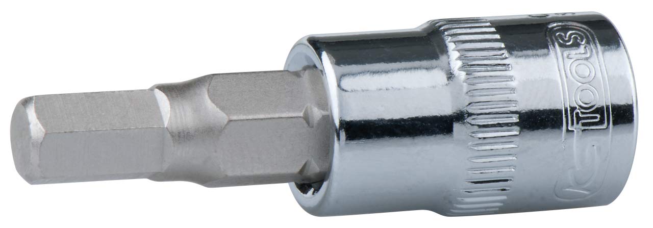KS Tools 918.4361 1/4" Chrome Bit Socket Hexagon, 10mm