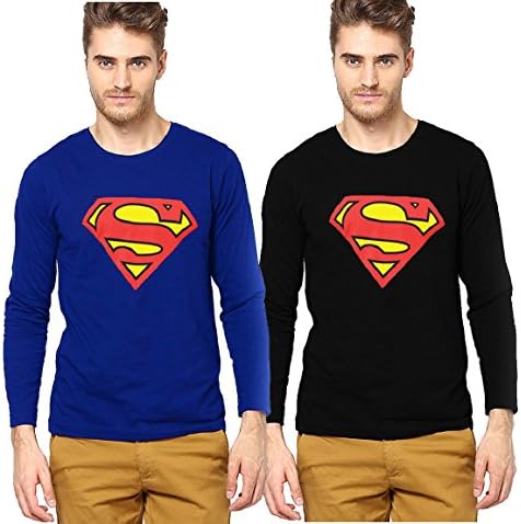Smartees Men's Printed Full Sleeve Tshirt Pack of 2