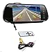 7 Inch 16:9 TFT High Resolution LCD Widescreen Car Rearview Monitor Mirror for Car Reverse Camera with Touch Button and Remote Control, Two Ways Of Video Output