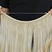 Invisible Wire Hair Extensions Pieces Secret Curly Wavy Hair Extension Synthetic Adjustable Headband for Women Hairpieces (20 Inch (Pack of 1), Beige Blonde Mixed Bleach Blonde)