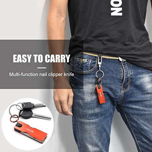Dpnao Multitool Nail Clippers Pocket Nail File Folding Knife with Scissors Tweezers Flashlight Stainless Steel - Thumbnail 6