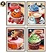 4 Pack 5D DIY Diamond Art Painting Kit Cupcake Dessert Full Drill by Number Kits, Coffee Afternoon Tea Sweets Paint with Diamonds Craft Embroidery Rhinestone Dining Decor (35x25 cm)