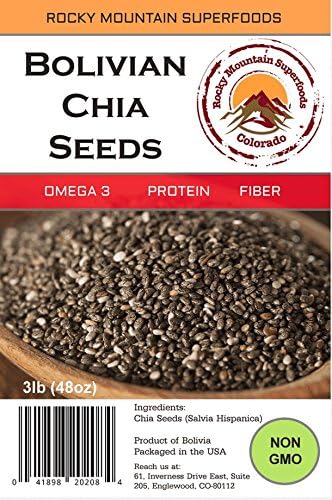 Bolivian Black Chia Seeds (6-Pounds (96 Oz.)) Chemical-free, Pesticide free, Non-GMO, All Natural Organically grown