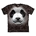 The Mountain Men's Big Face Panda T-Shirt, Black, L
