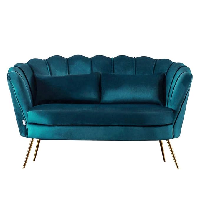 Warmiehomy Modern Velvet 2 Seater Sofa Double Couch Settee Loveseat