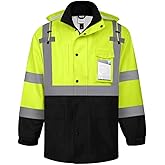 Granuton HI Vis Rain Jacket,High vis rain jacket for men women
