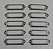 100 Pieces Card Holder Drawer Pull/label holders/Label Frames Card/Label Holder Modern Label Holders - Metal Art w/screws Bronze Tone 60*17mm