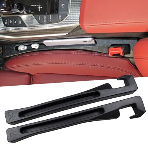 VEHIRANS Car Seat Gap Filler Organizer For Most Cars Accessories - Car Storage Organizer To Fill Gaps Between Seats And Console, Holds Phones And Keys (Black
