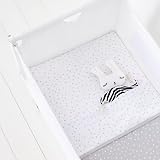 Snuz Bedside Crib Fitted Sheet 2 Pack 44x80cm Grey Spot Jersey Cotton view 2