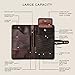 Travel Wallet with RFID Blocking Awesome Passport Wallet Credit Cards Holder Document Organizer Genuine Leather (Coffee)