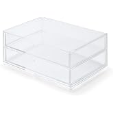 Muji Acrylic Stackable 2-Drawer Storage Case, Large, 25.5cm Width x 17cm Depth x 9.5cm Height