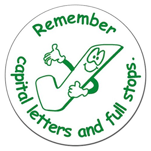 Remember Capital Letters And Full Stops English Literacy Punctuation Pre Inked School Teachers Feedback Marking Stamper Stamp 25mm Primary Teaching Services