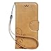 iPhone 6s Wallet Case,iPhone 6s Case,iPhone 6 Wallet Case,ACO-UINT Vintage Embossed Wallet Leather Case with Card Slots,Folio Book Cover Magnetic Case with Strap for iPhone 6s 4.7[Khaki]