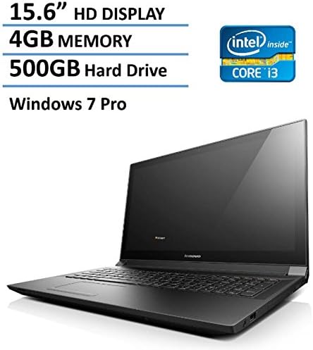 2016 Newest Edition Lenovo 15.6-inch Premium High Performance Laptop Windows 7/10 Professional for Business, Intel Core i3 Processor, 4GB Memory, 500GB Hard Drive, HDMI, Bluetooth, Webcam