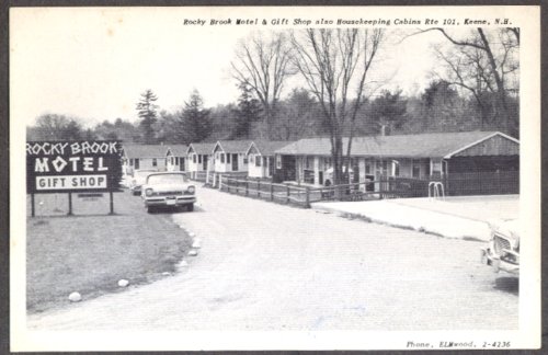 Rocky Brook Motel Gift Shop Keene Nh Postcard 1957 Mercury