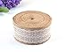 eZthings Decorative Designer Burlap Ribbons for Party Decor Projects and Gift Baskets (10 Yard, White(2.4